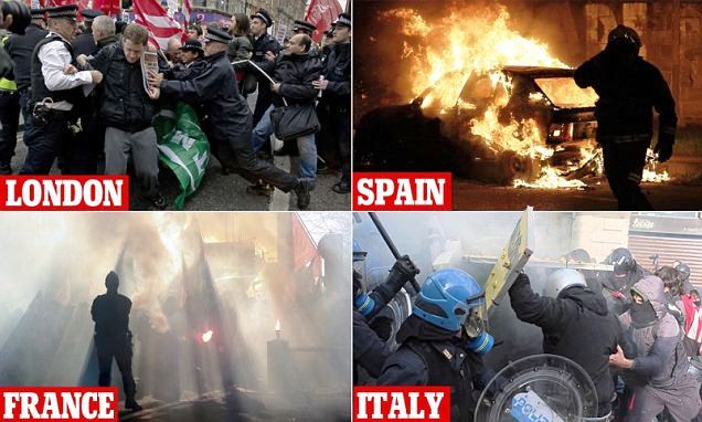 Tindak Anarkis Landa Spanyol, Yunani, Portugal dan Italia